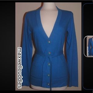 J CREW JEWEL CRITTER BUTTON Cashmere CARDIGAN Med